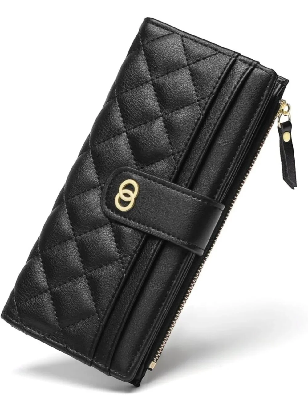 Slim RFID Blocking Leather Wallet for Women - Bifold Credit Card Holder with